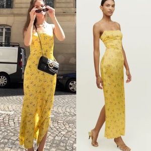 REFORMATION Frankie Silk Dress - Canaria